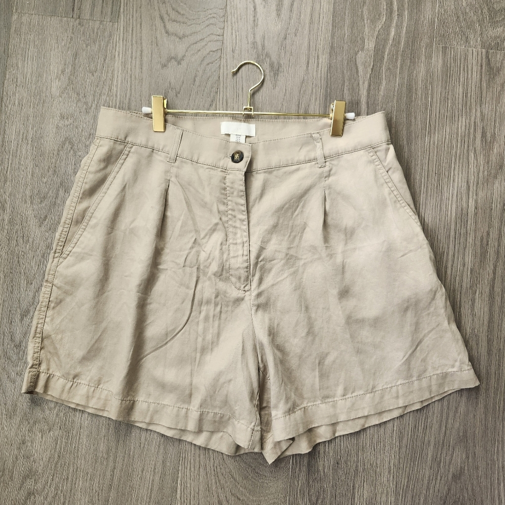 H&M Linen Blend Shorts High Rise